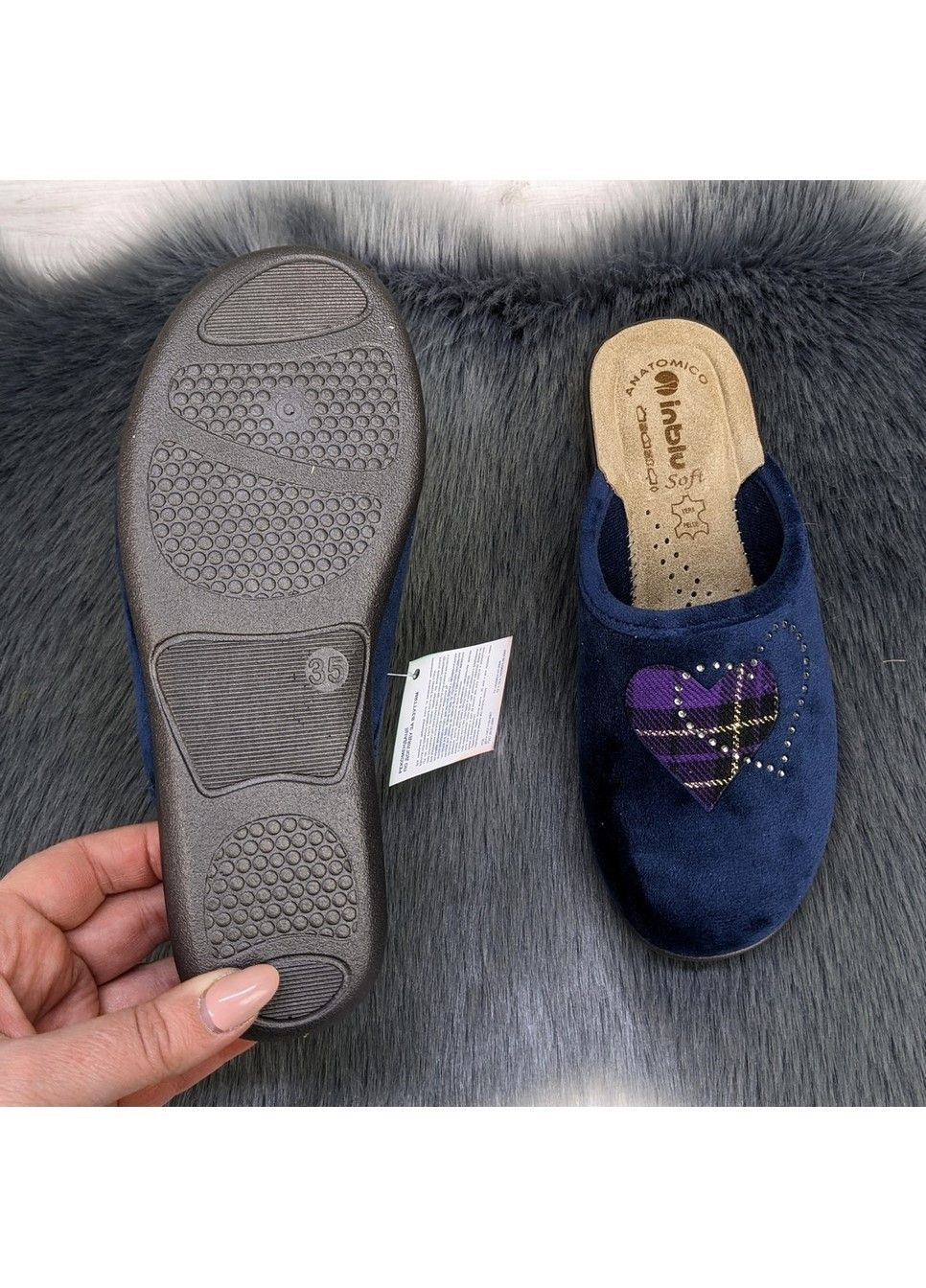 Тапочки домашні жіночі велюрові Inblu (311216639)
