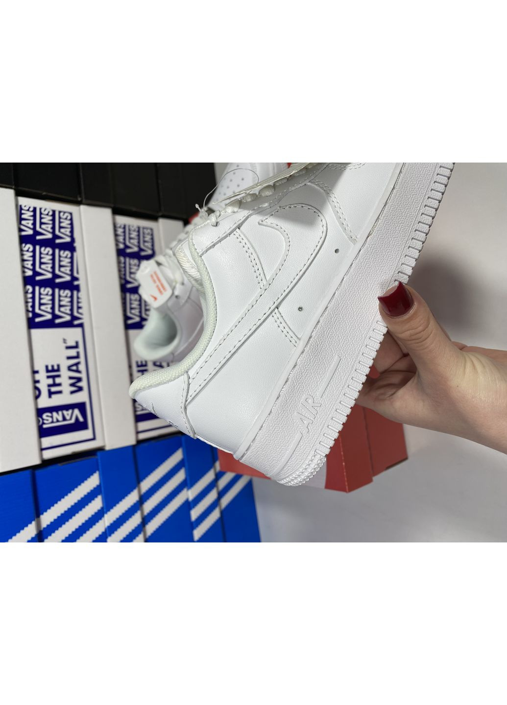 Білі Осінні кросівки чоловічі nike air force white lux найк аір форс 1 преміум No Brand