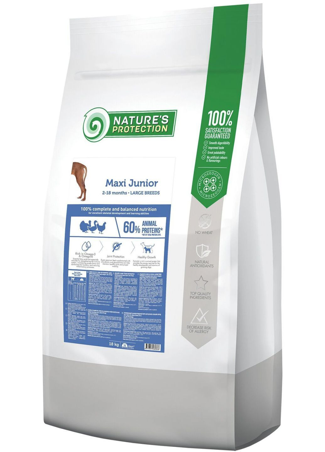 Сухий корм для юніорів Maxi Junior Large breeds 18 кг (NPB46036) (4771317460363) Nature's Protection (364787297)