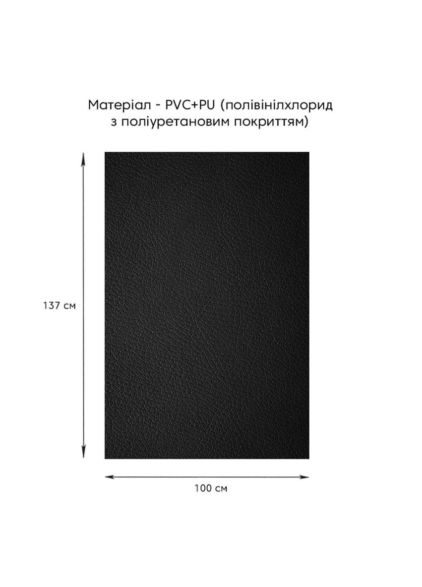 Самоклеющаяся экокожа в рулоне 1.37х1м х 0.5мм Черный SW-00001358 Sticker Wall (358524783)