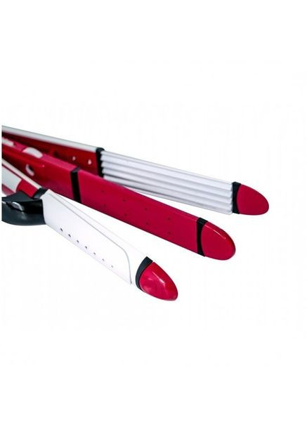 Стайлер для волосся 3 в 1 плойка щипці прасок ефект гофре GM 2921 Pro Білий Gemei (306716605)