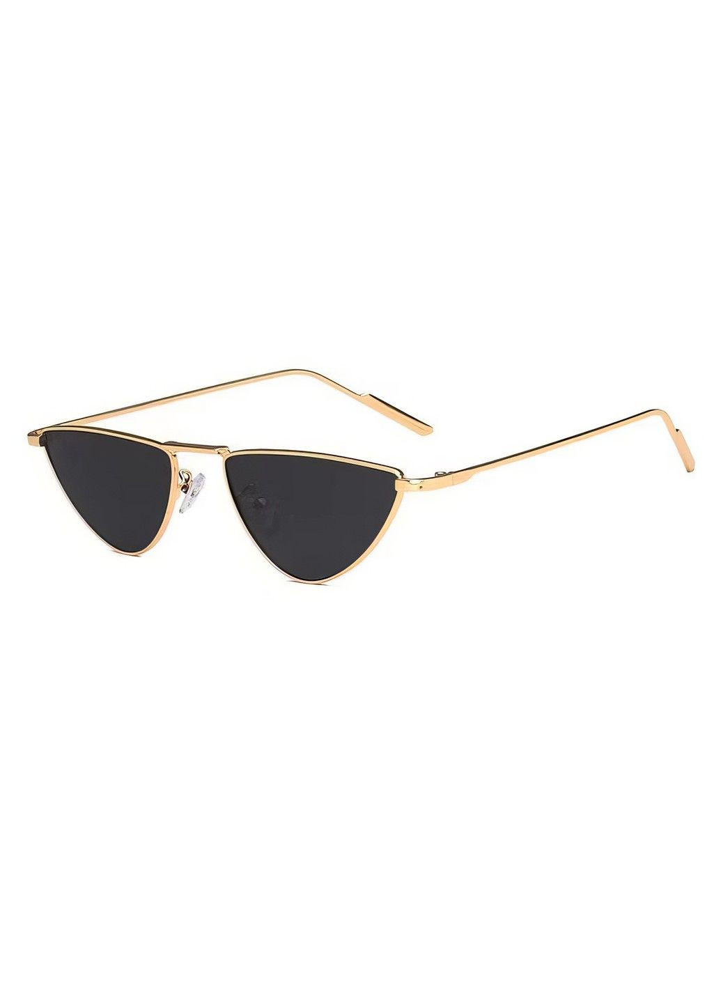 Солнцезащитные очки кошачий глаз черные с золотом No Brand (293510746)