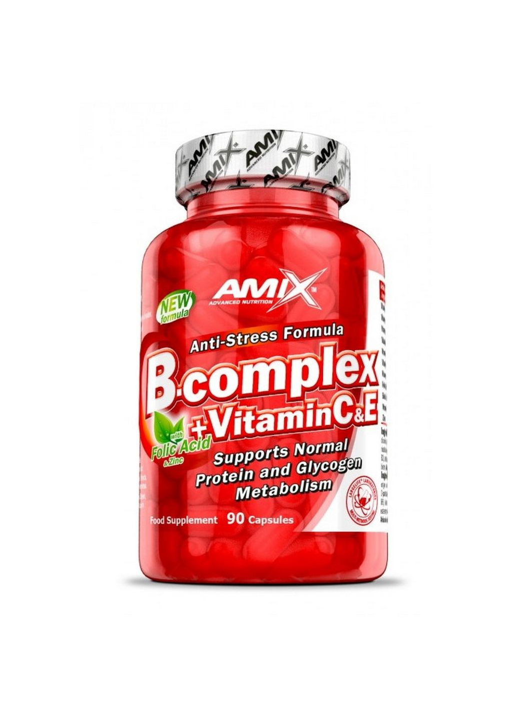 Вітаміни та мінерали Nutrition B-Complex + Vitamin C, 90 капсул Amix Nutrition (295898741)