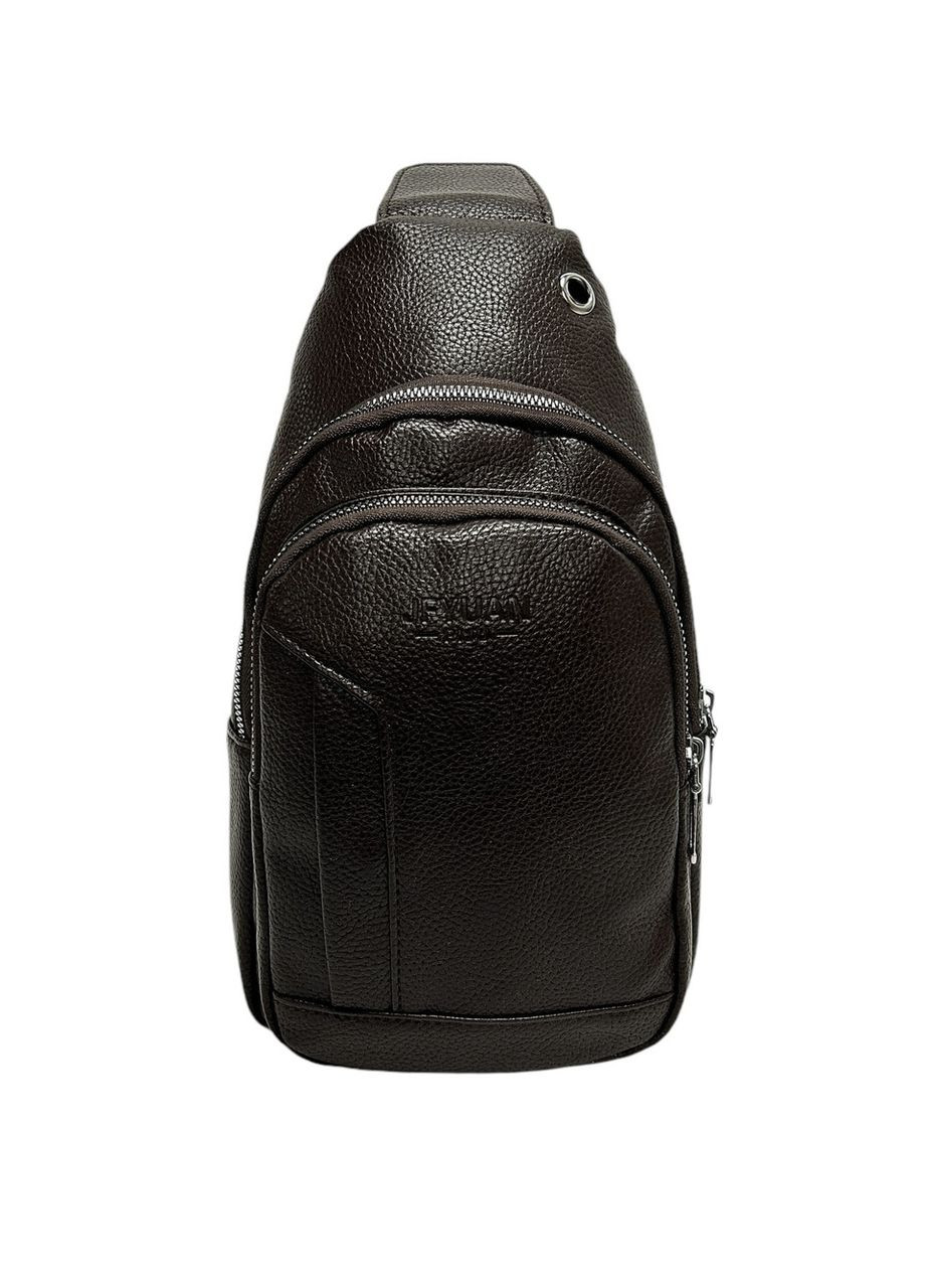 Чоловіча сумка з еко-шкіри 1580-1 чорна 30х18х7 No Brand (371681956)