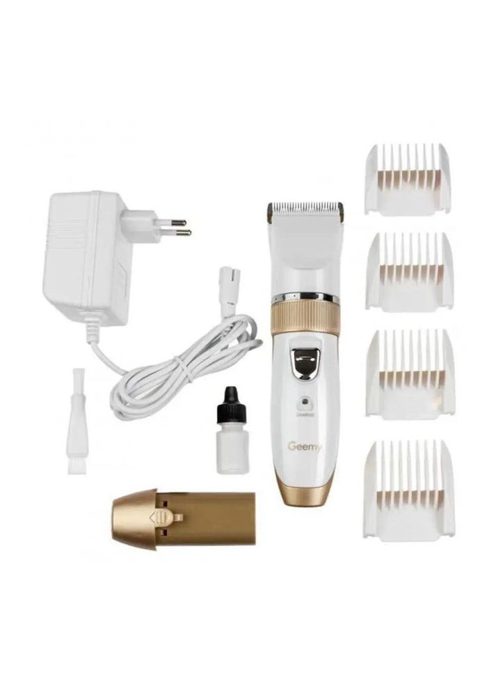 Машинка для стрижки волос GM-6001 с керамическими лезвиями и 2 аккумуляторами Geemy (346048382)