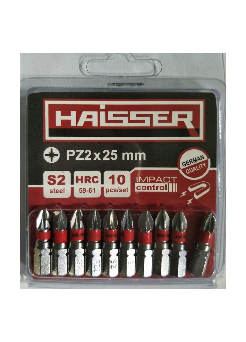 Набір біт PZ2X25 мм 10шт Haisser (315549846)