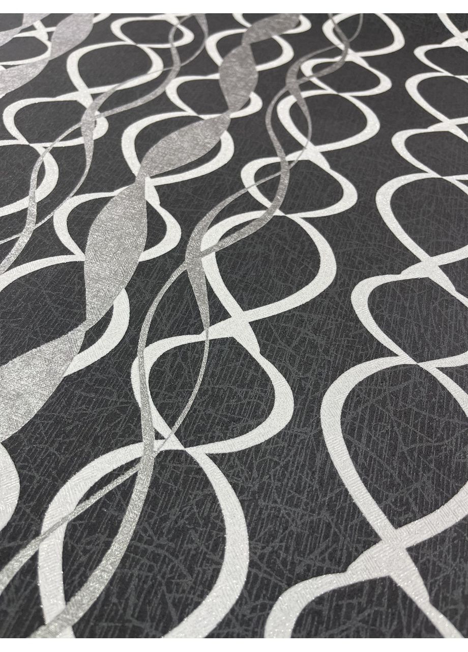 Шпалери вінілові чорні зі сріблом на флізеліновій основі 58931, довжина 10 метрів. MARBURG (371775784)