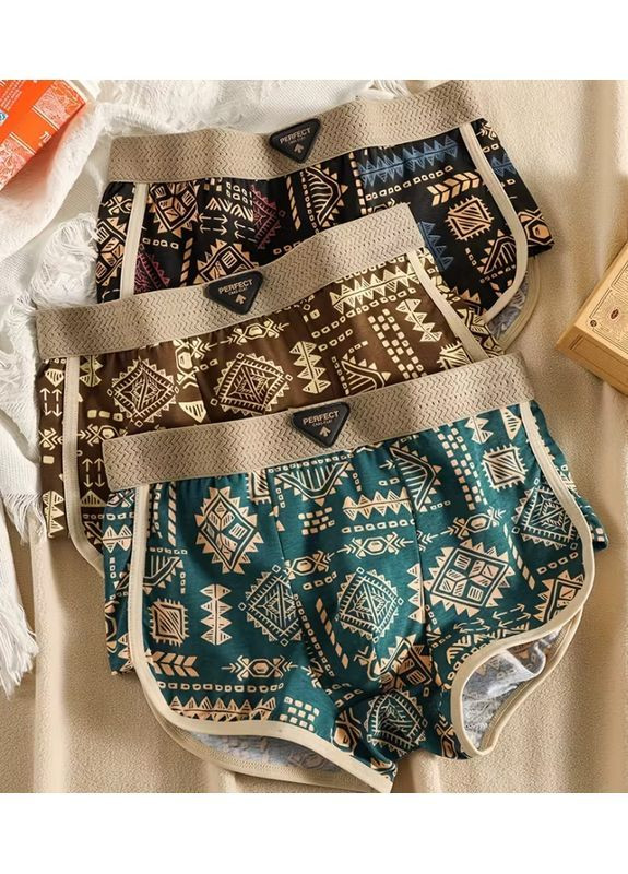 Трусы мужские боксерки с красивым принтом хлопок 100% Набор 3 шт No Brand (362590094)