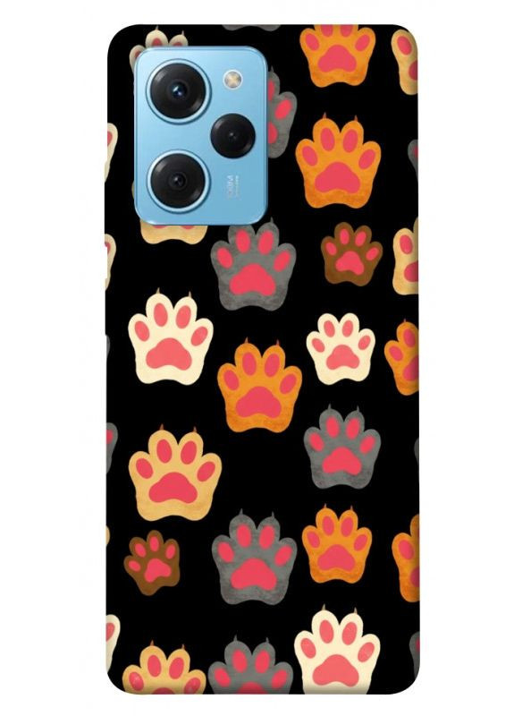 Чехол с принтом для Xiaomi Poco X5 Pro 5G / для Ксяоми, сяоми, ксиоми редми поко Х5 о Colorful Paws No Brand (338602236)