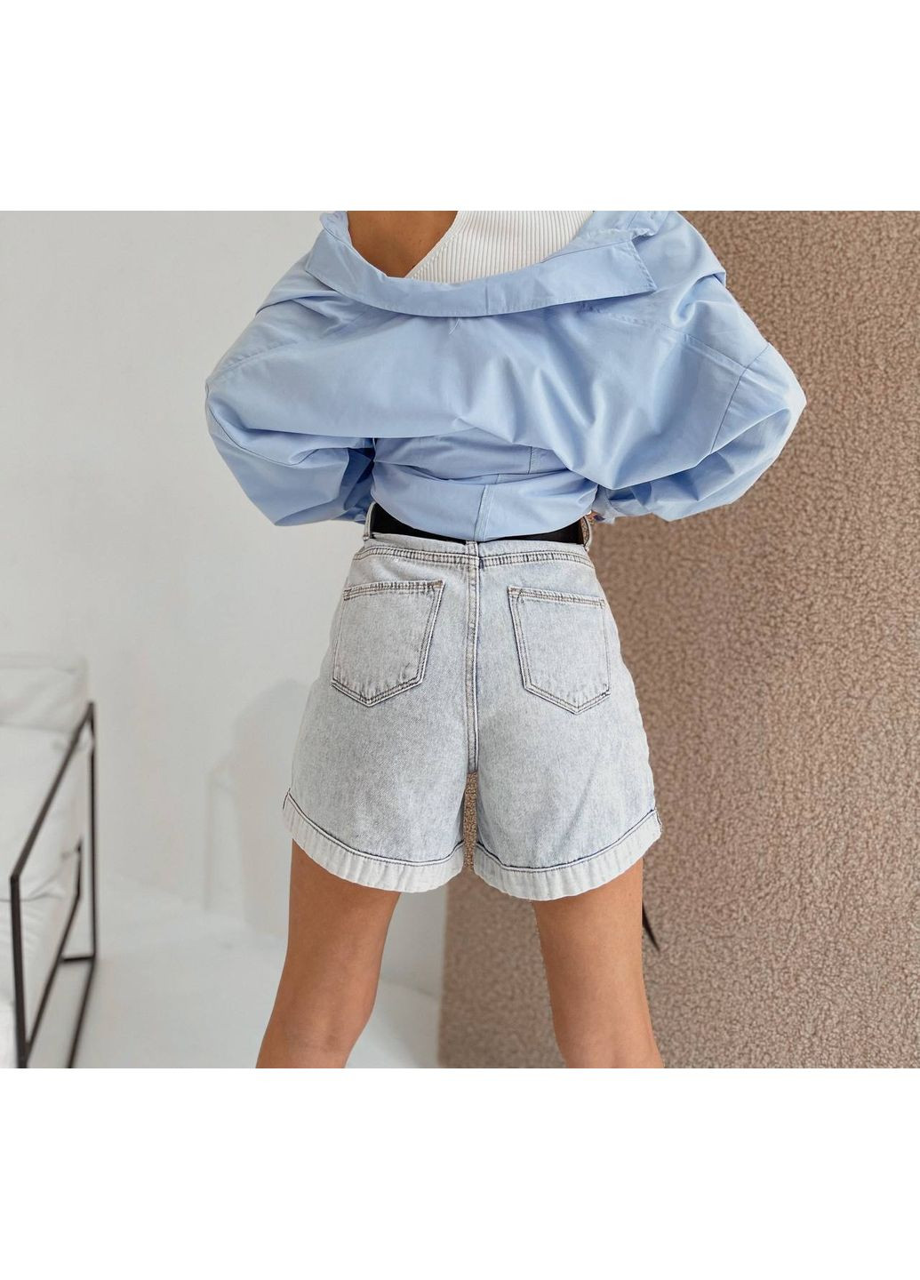 Джинсові шорти з поясом Україна (349821653)