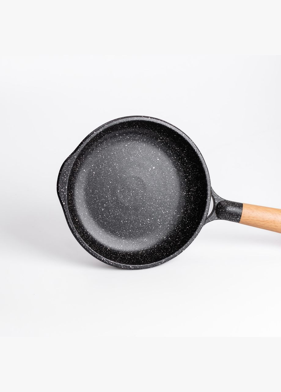 Алюминиевая сковорода 1,4 л, мраморное антипригарное покрытие Ø 22 см, толстое дно черный HP-4-417B MGC (306848987)