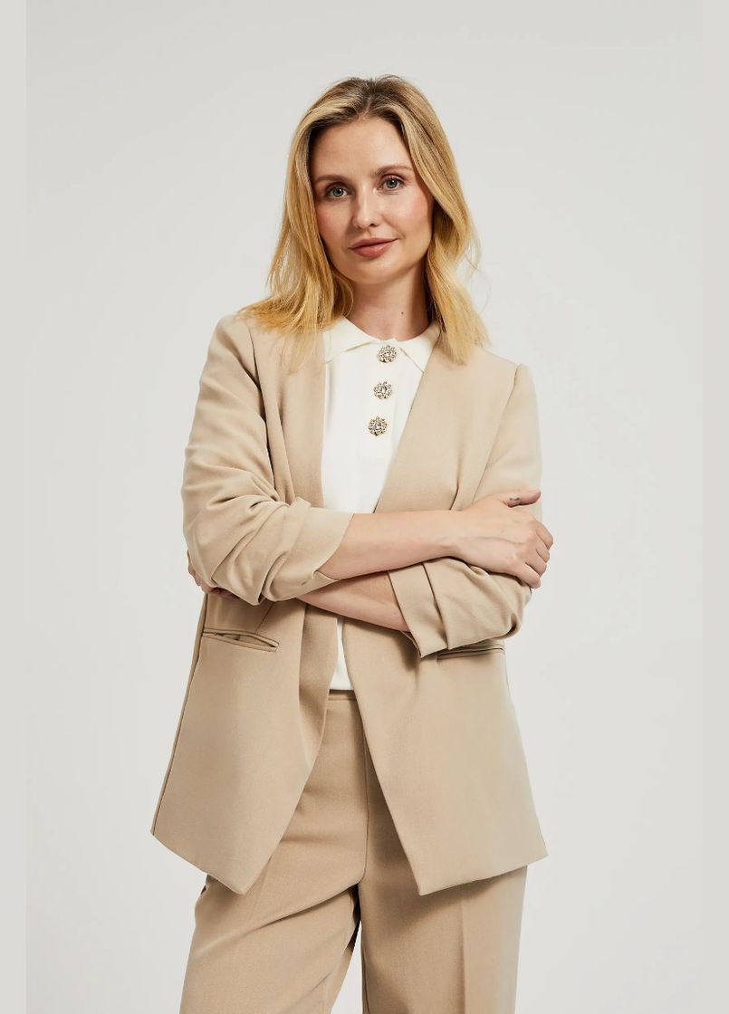 Бежевый женский жакет женский Moodo -