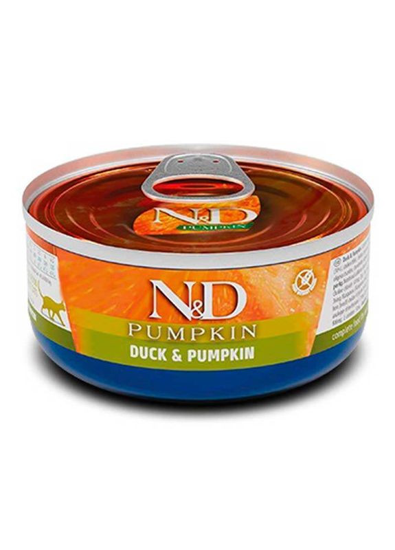 N&D Grain Free Pumpkin Duck Adult Cat - Беззерновой консервированный корм с уткой и тыквой для кошек - 70 г Farmina (336183456)