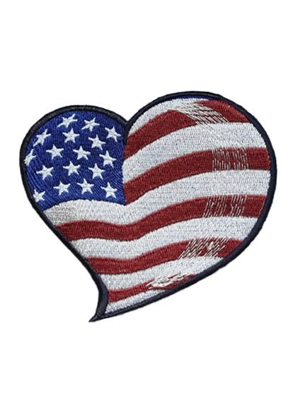 Шеврон (Нашивка) Сердце USA на липучке НШВ-058 Бело-красно-синий, (59508321) FDSO (322732597)