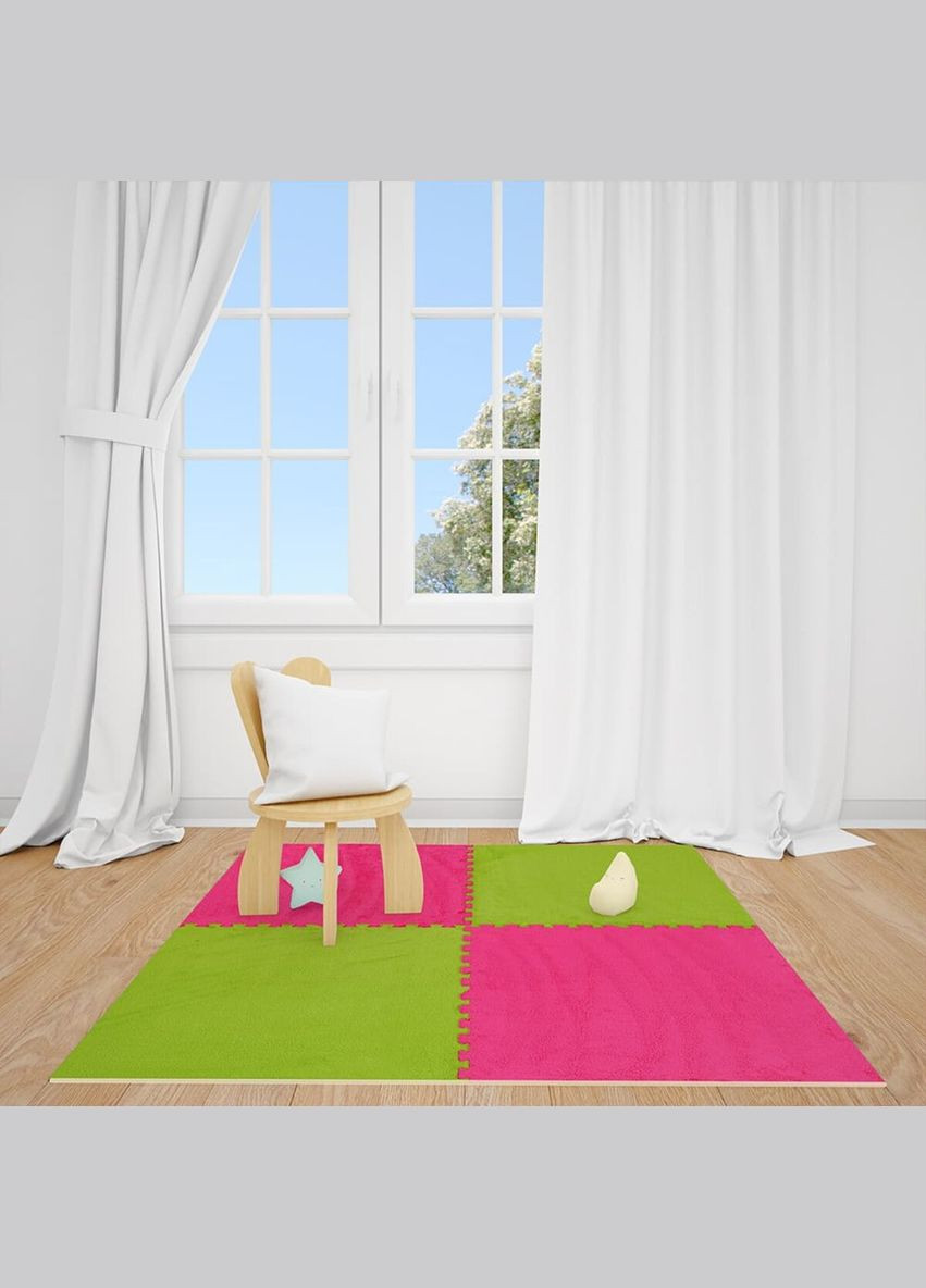 Підлога-пазл плюшевий САЛАТОВИЙ 60*60*1cm (D) SW-00002095 No Brand (328578530)