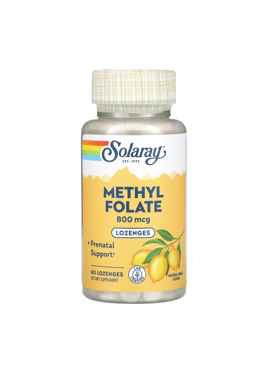 Леденцы для беременных Methyl Folate 800 мкг поддержка здоровья плода 60 штук Solaray (367957381)
