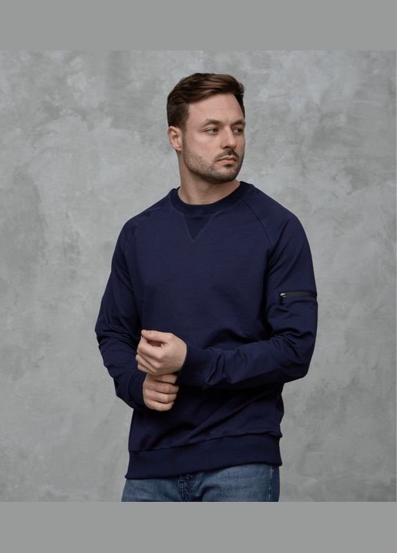 Комбінований однотонний чоловічий світшот з кишенею Hector однотонний (316591413)