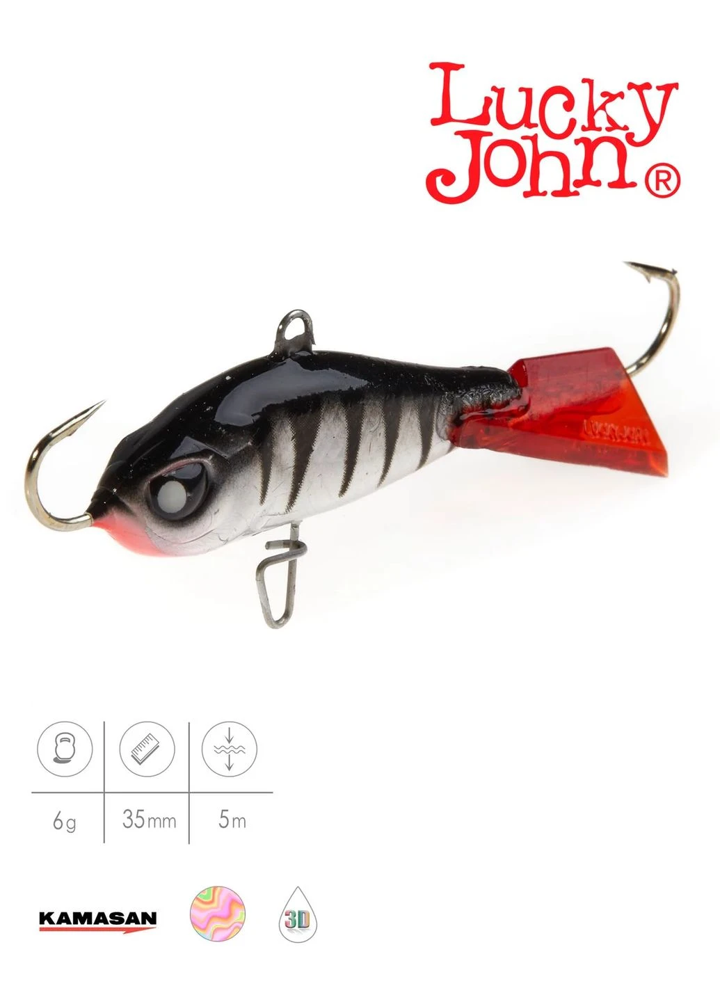 Балансир Lucky John BALTIC 3 25мм 6г морозостойкий пластик 12HRT No Brand (402451422)