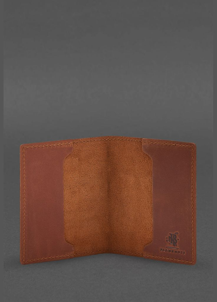 Кожаная обложка для удостоверения офицера 9.2 светло-коричневая Crazy Horse (A-028362) BlankNote (328961544)