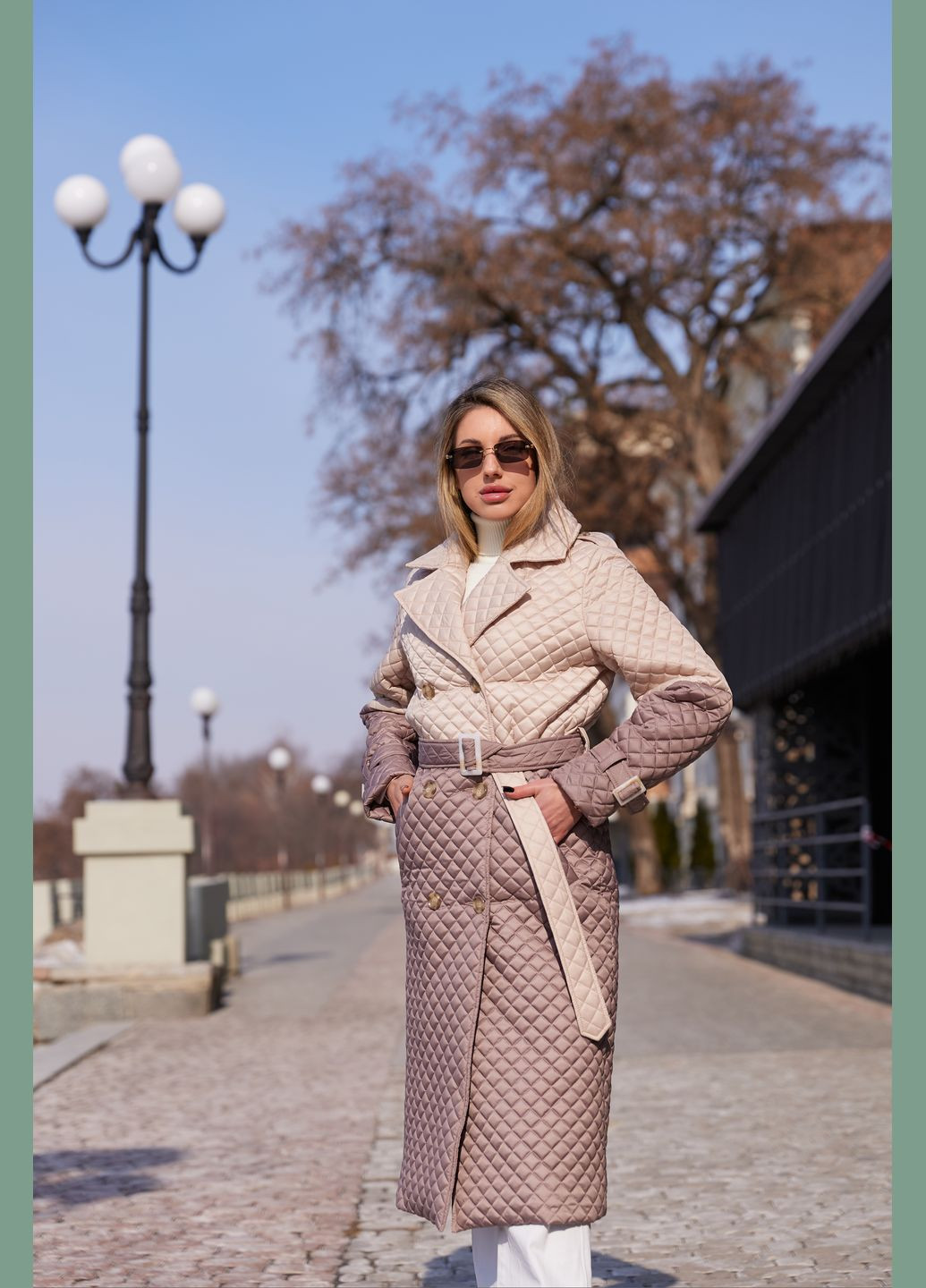 Кофейное демисезонное Пальто MN