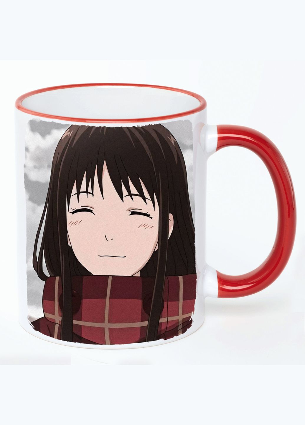 Чашка Бездомний Бог Аніме #015 (кухоль, кухоль) Біла з Червоною ручкою 330 мл No Brand (322714581)