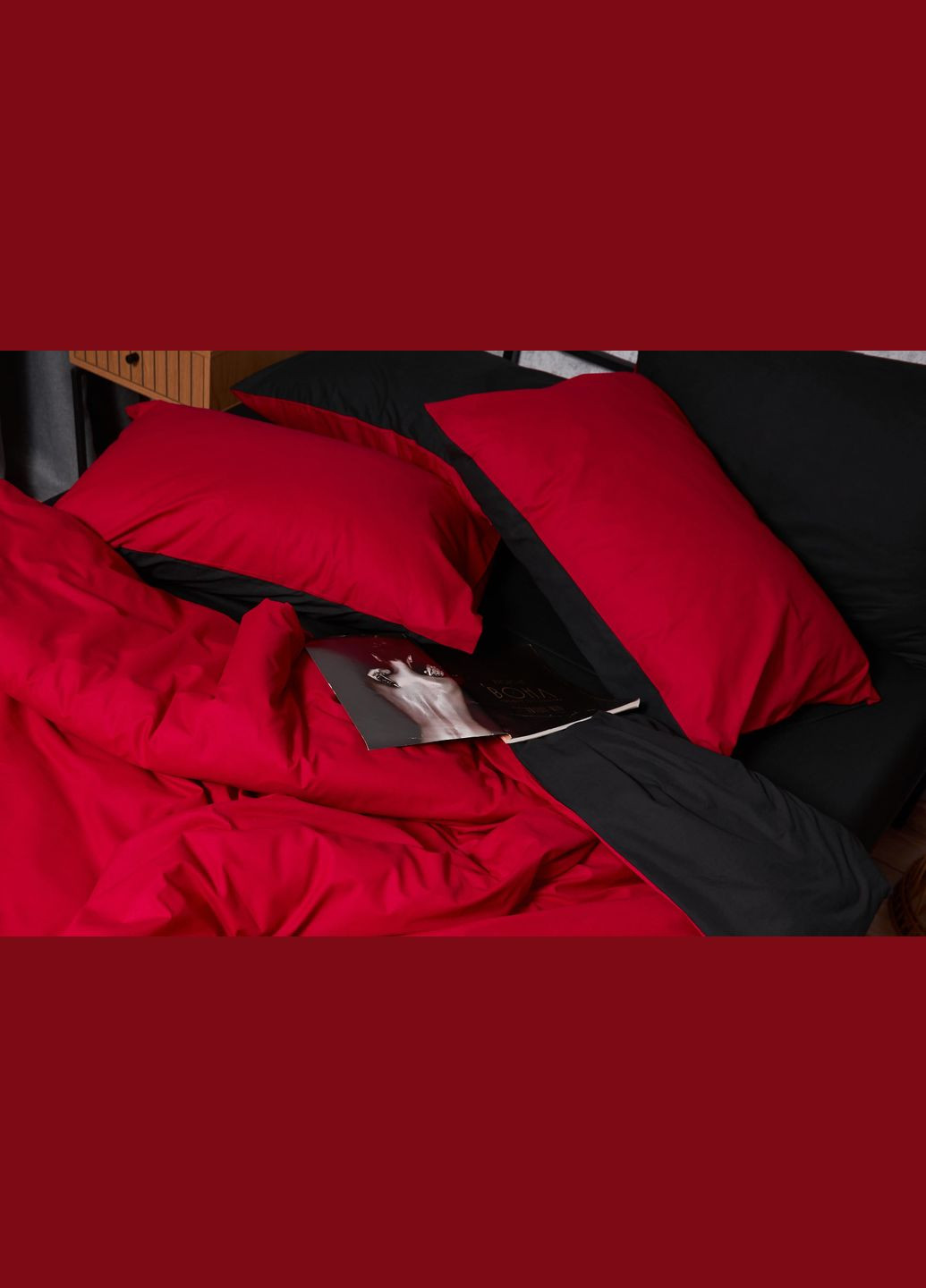 Набір наволочок Бязь Gold Люкс 60х60 2 шт (MS-840000010) Moon&Star Cherry Black (289715293)