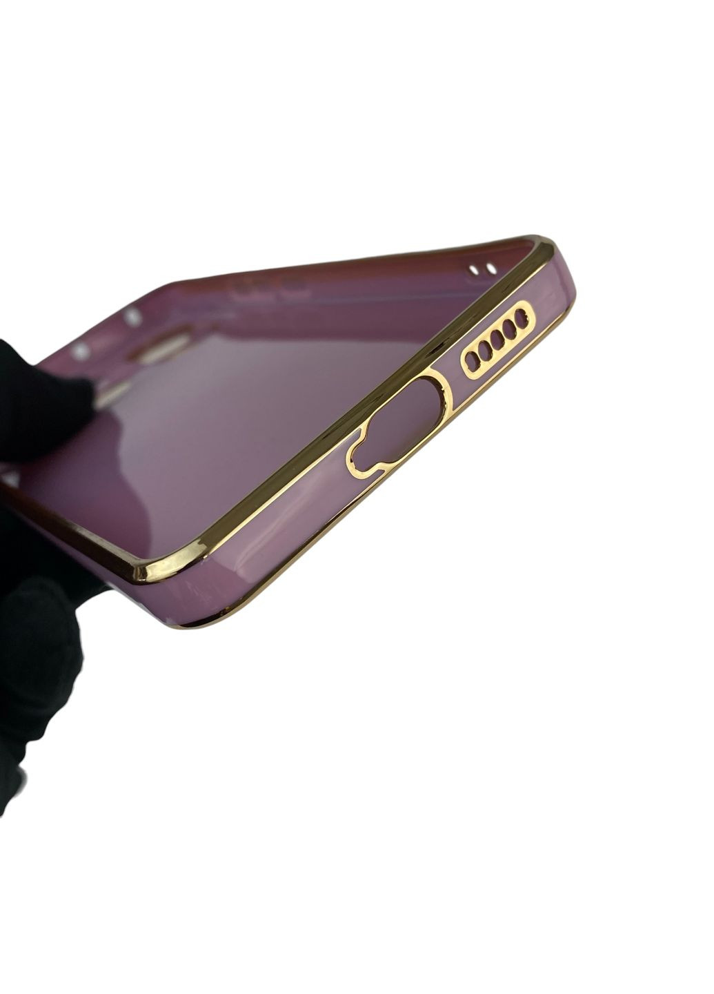 Чехол для Redmi Note 13 Pro 5G с кольцом-подставкой с золотой окантовкой редми нот 13 про черничный gs1 Xiaomi (366236484)