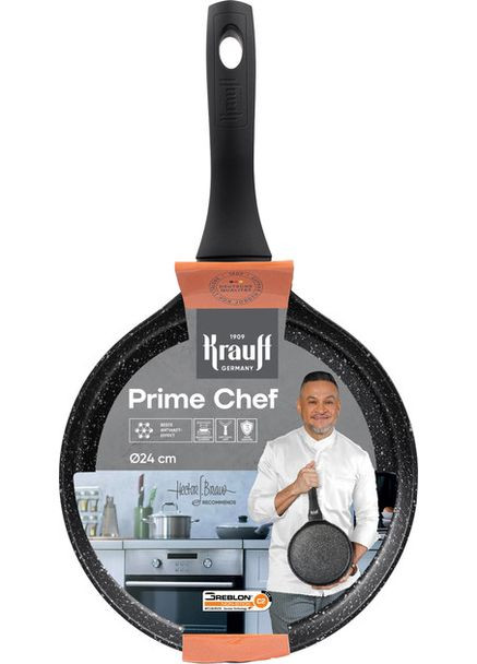 Сковорода для блинов Prime Chef 25-45-211 24 см черная Krauff (364770989)