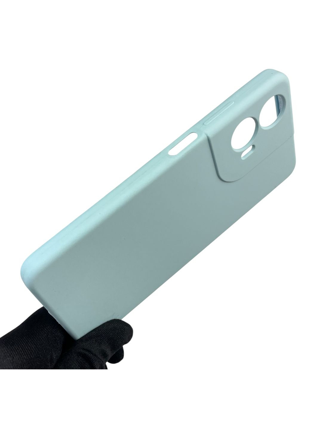 Чехол для Moto G04 (XT2421-2) силиконовый с микрофиброй нескользящий на моторола г04 голубой Motorola (366390430)