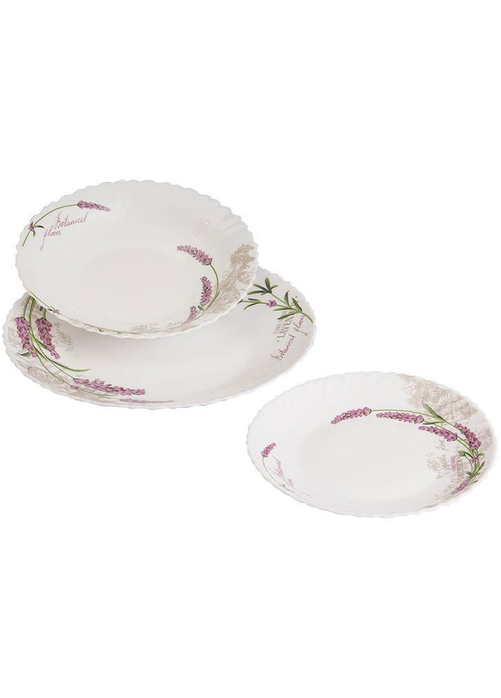 Набор тарелок Лаванда Wave VT419L 18 предметов (104149) Vittora (303621182)