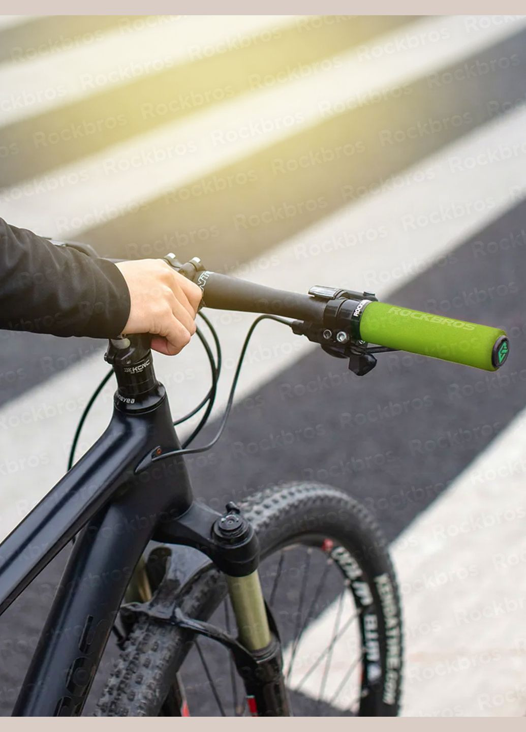 Гріпси для велосипеда гумові ручки грипси на кермо велосипеда анатомічні грипси велосипедні Чорні 73545 Rockbros (322872929)