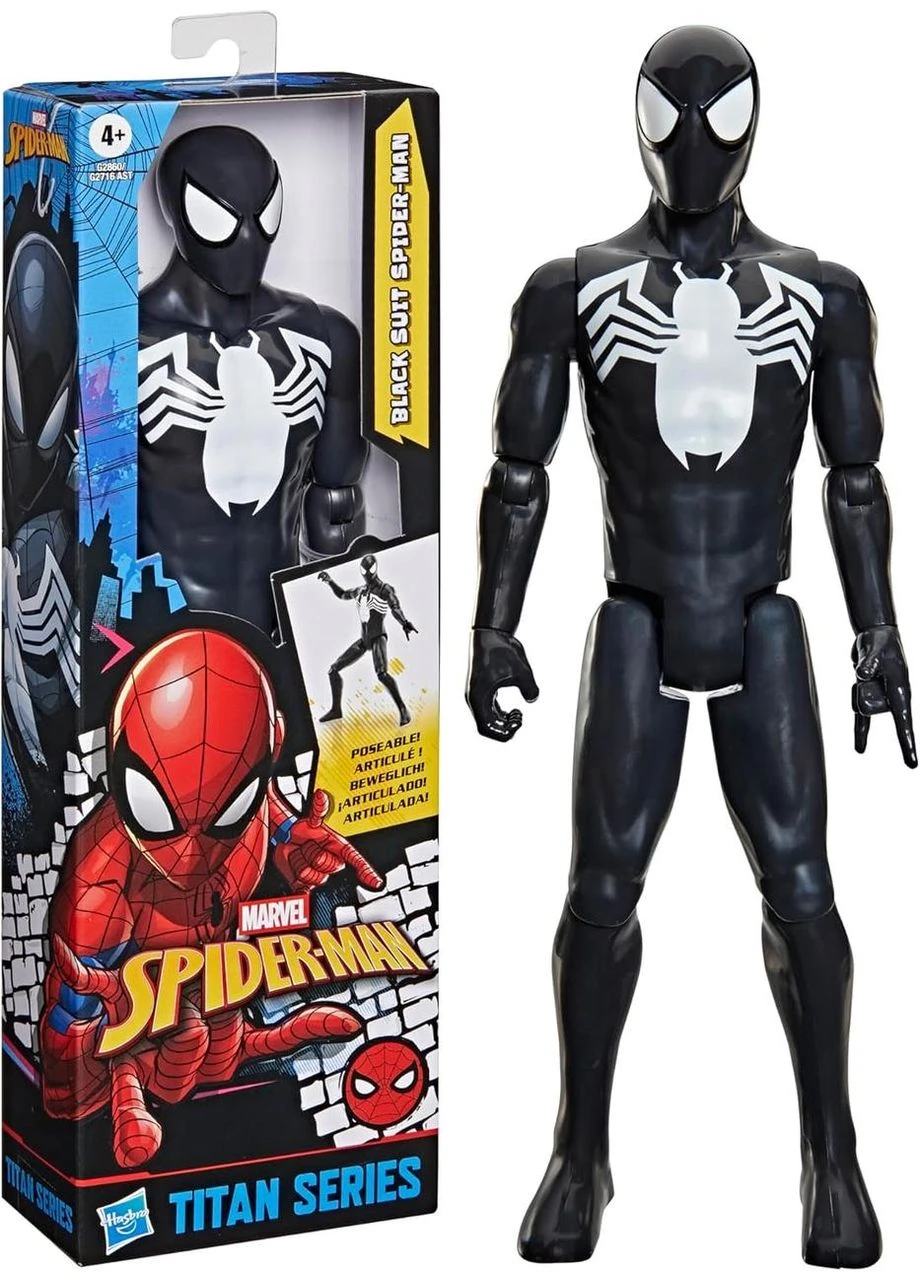 Коллекционная игровая фигурка Человек-Паук 30 см Спайдермен Marvel Black Suit Spider-Man Hasbro (402889225)