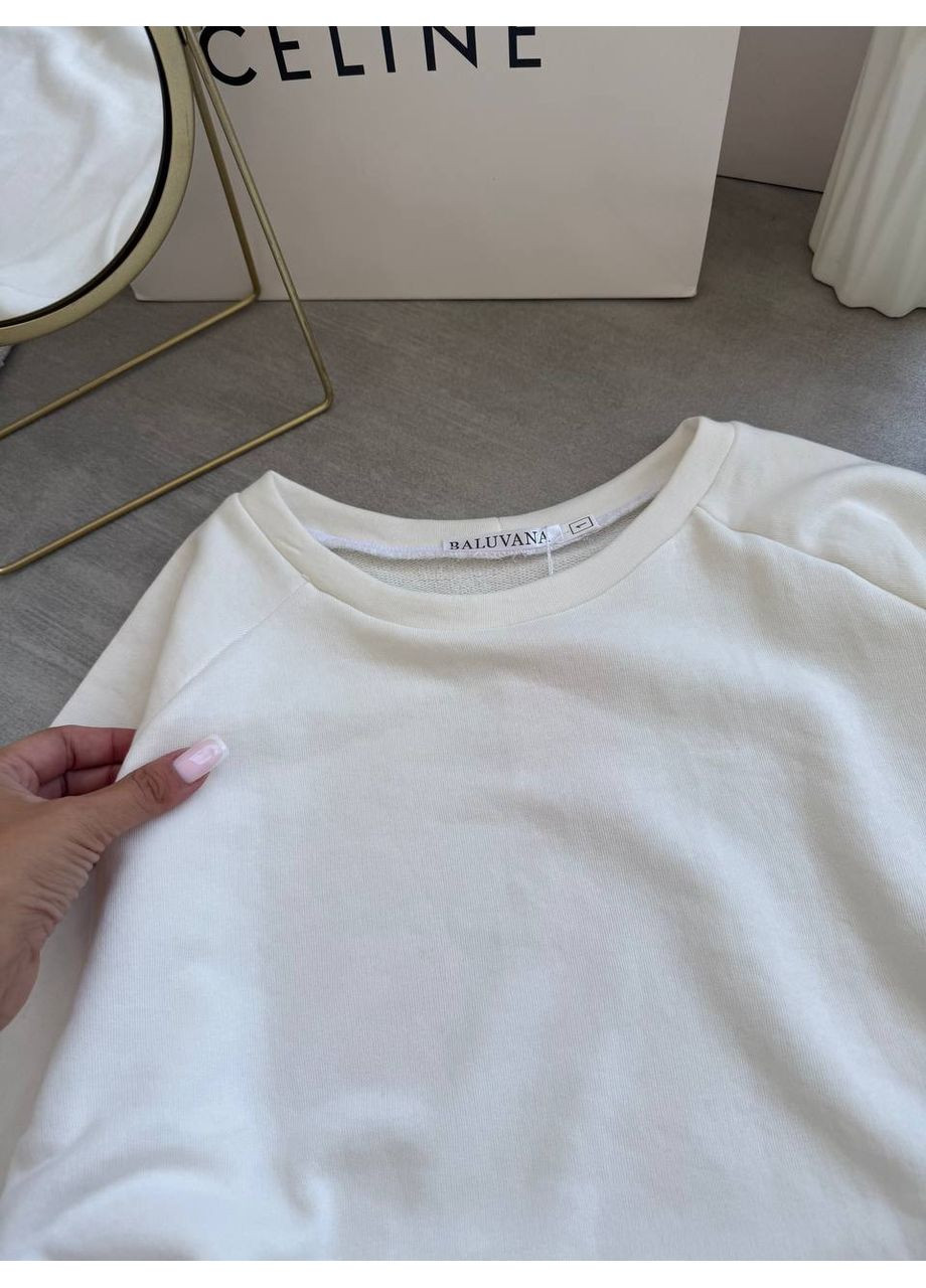 Женская летняя футболка оверсайз молочная No Brand - (349508199)