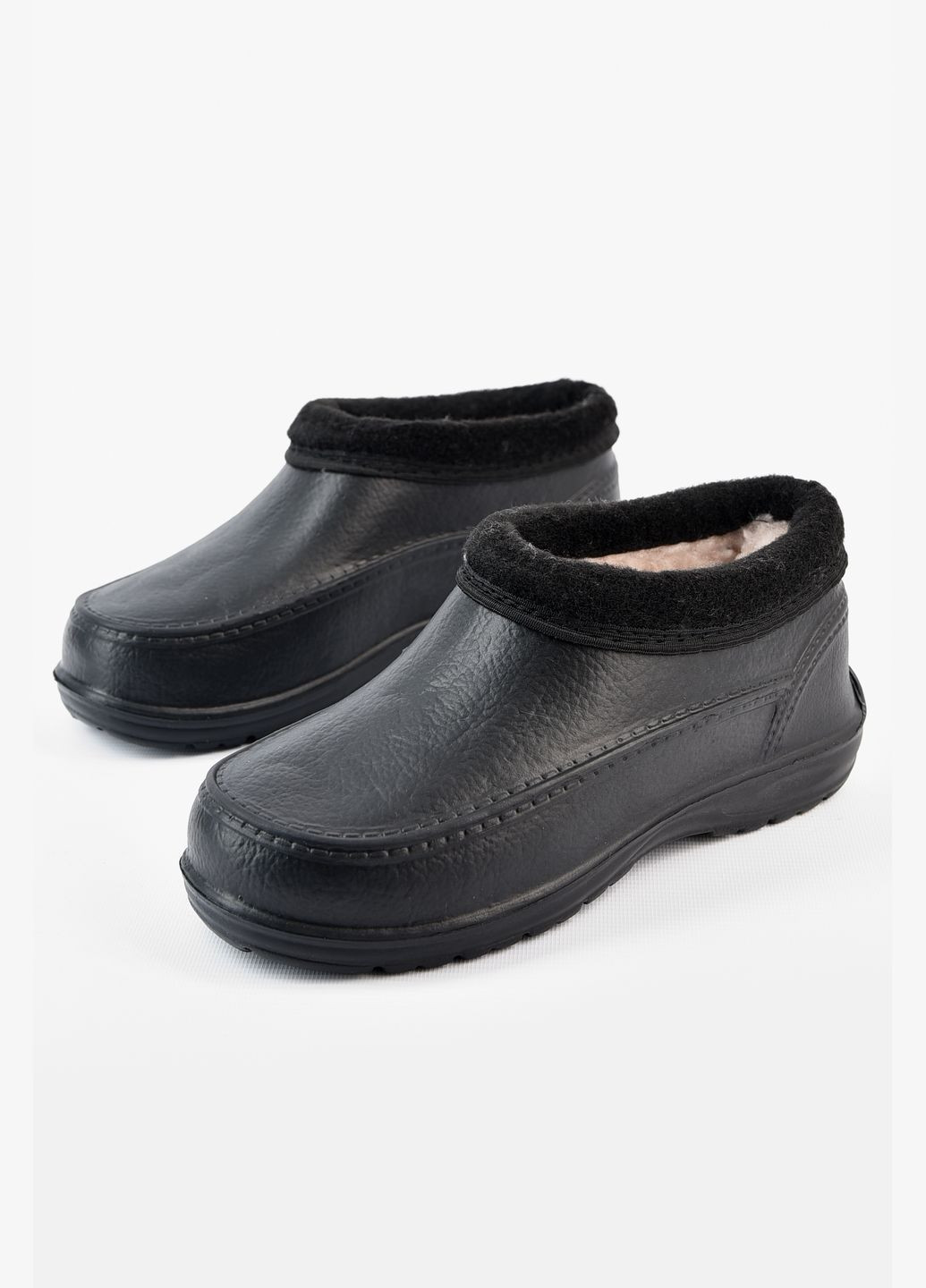 Галоши мужские на меху черного цвета Let's Shop (315809901)