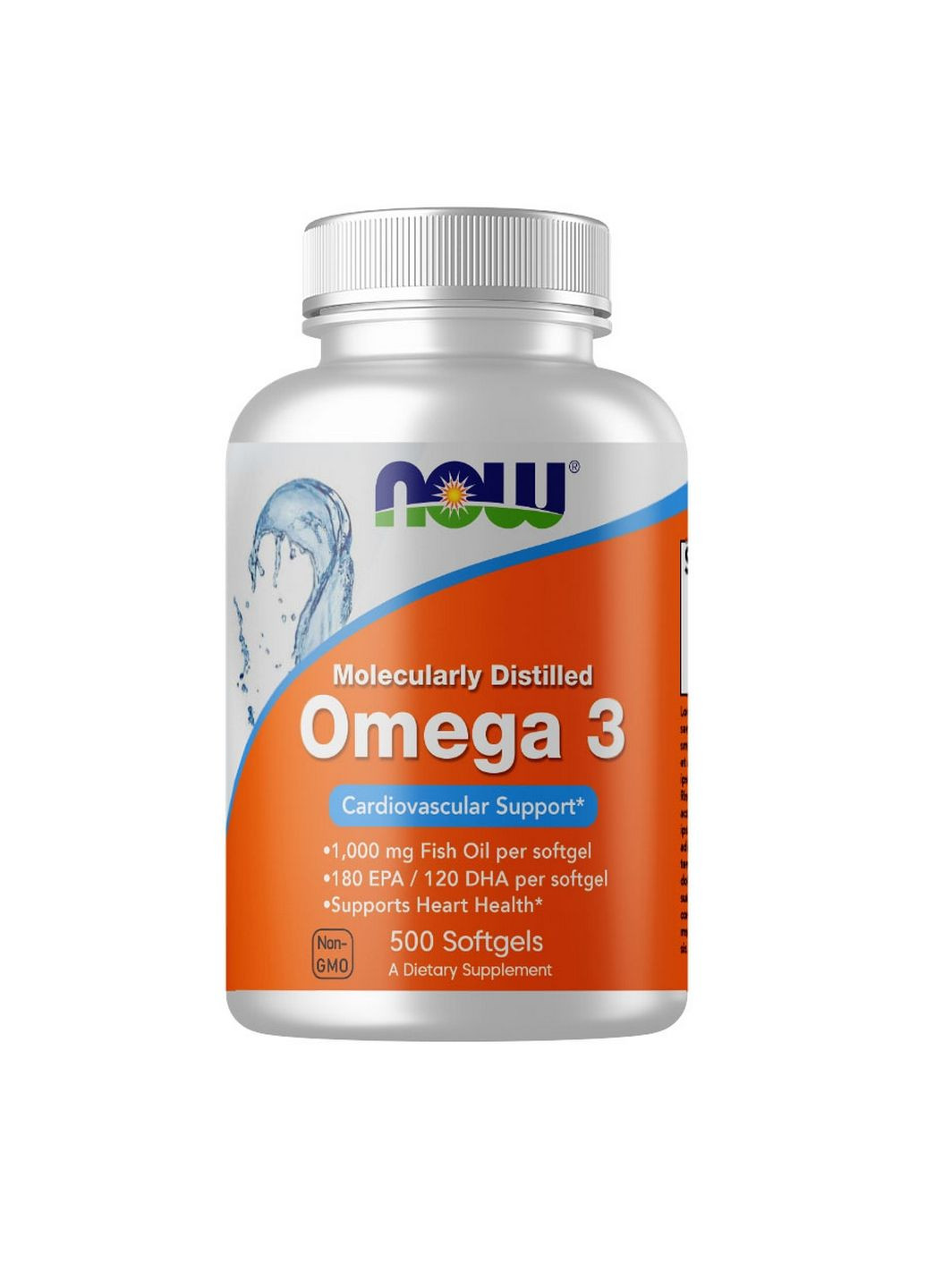Жирные кислоты Omega-3, 500 капсул Now (293342373)