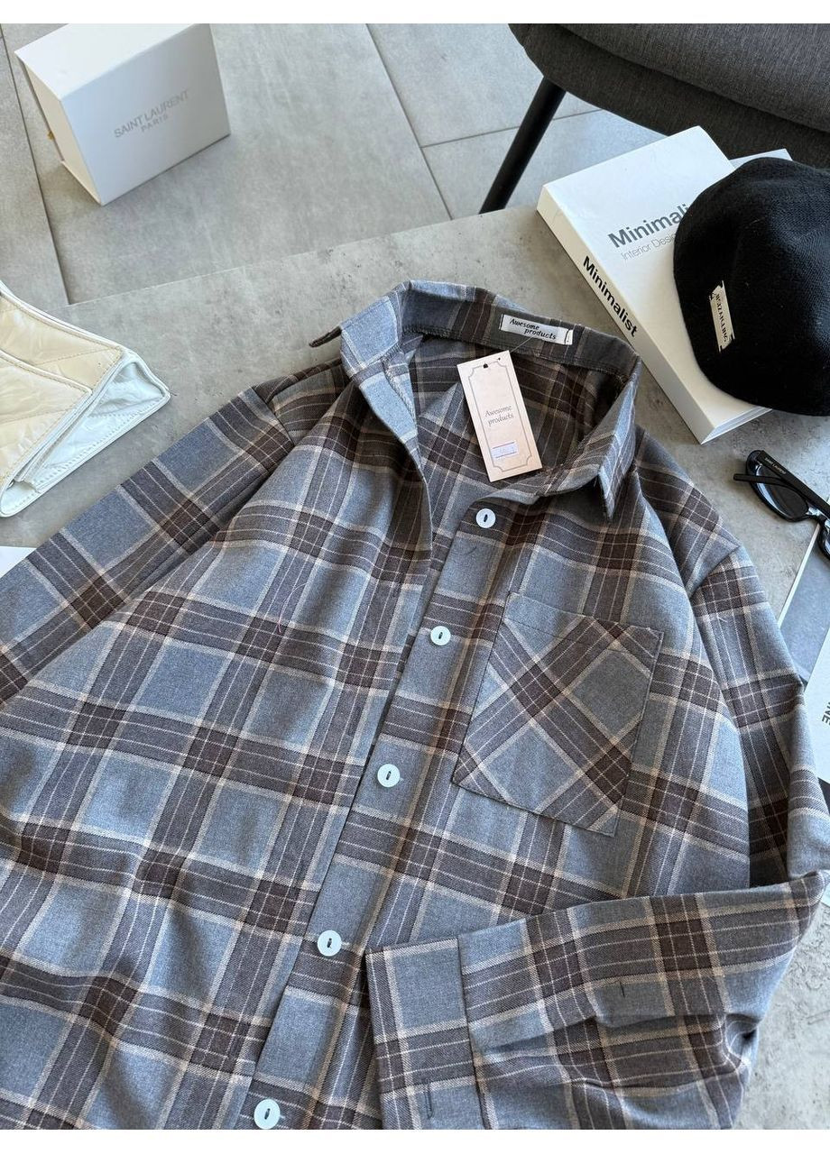 Жіноча сорочка в клітинку No Brand (366226895)