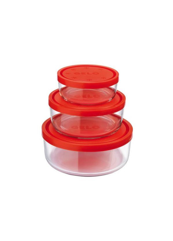 Набор емкостей 226017 Gelo с крышками 3 штуки Bormioli Rocco (337168668)