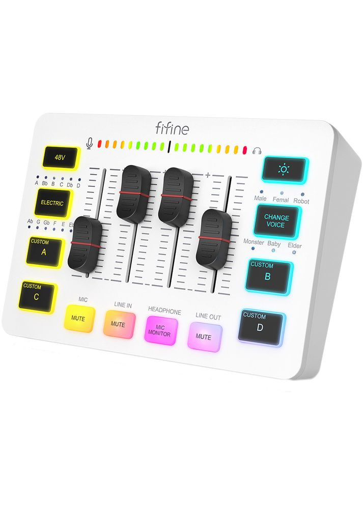 Мікшер Sound Card SC3W White (4820216974461) Fifine (306745806)
