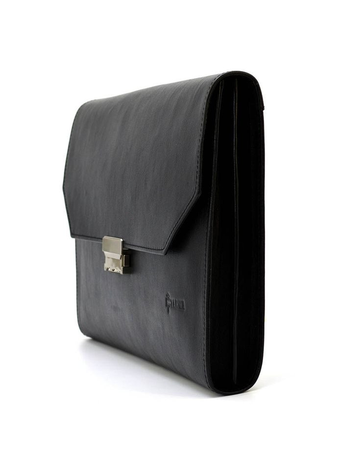 Шкіряна папка А4 на три відділення з петлею для руки GA-7101-4lx чорна TARWA (300171379)