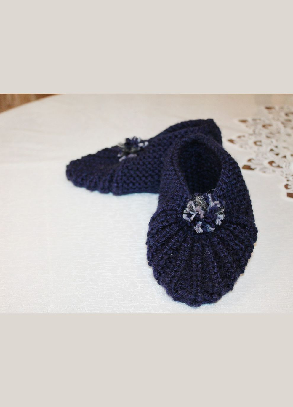 Тапочки домашні, в’язані, хендмейд, Україна (розмір 37-38) Ярослав (356518861)