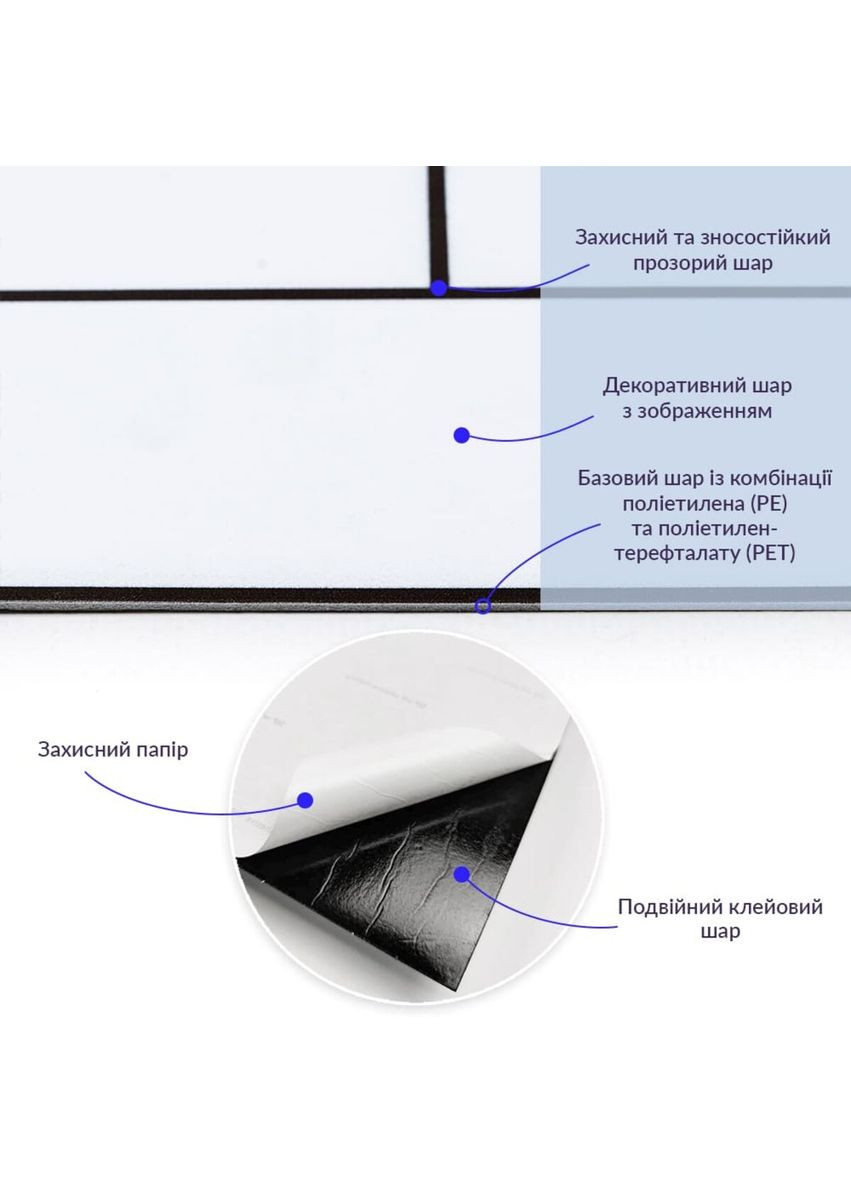 Самоклеюча вінілова плитка 600х600х1,5мм, ціна за 1 шт. (СВП-208) Глянець SW-00000515 No Brand (328578184)