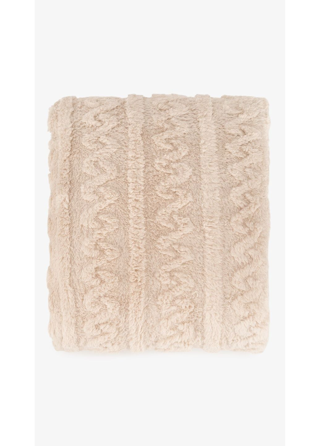 Плед флисовый Жаккард 187283 150х200 см Бежевый shop (4823066312124) No Brand (362893581)