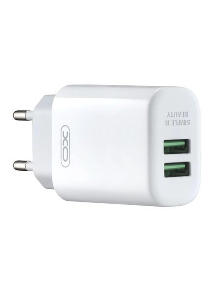 Зарядное устройство L85C на 2 USB выхода комплект с кабелем type-C белый XO (293516931)