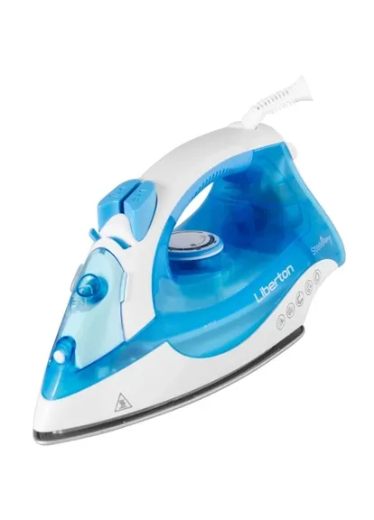 Утюг LSI-6001, Blue/White, 2000W, керамика, вертикальный пар, паровой носик, паровой удар, постоянный пар, сухое Liberton (404515080)