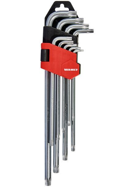 Набір ключів подовжених шестигранних Master Torx Т10-Т50 9 шт (189339) Vitals (302664148)