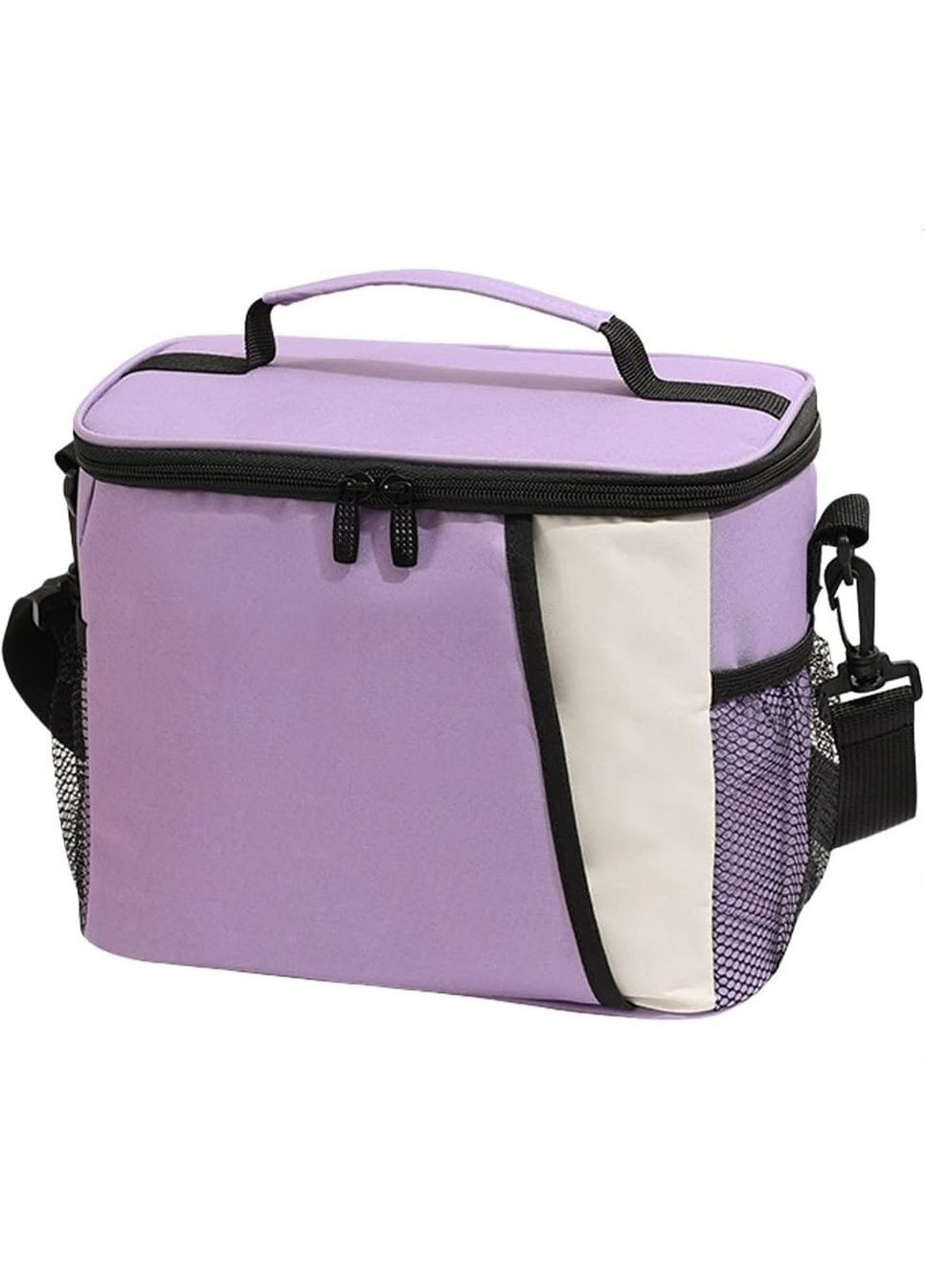 Сумка-холодильник маленькая 25х20х17, 5 см на 9 л термосумка на 1 отделение с ручкой через плечо Фиолетовая No Brand (331146092)