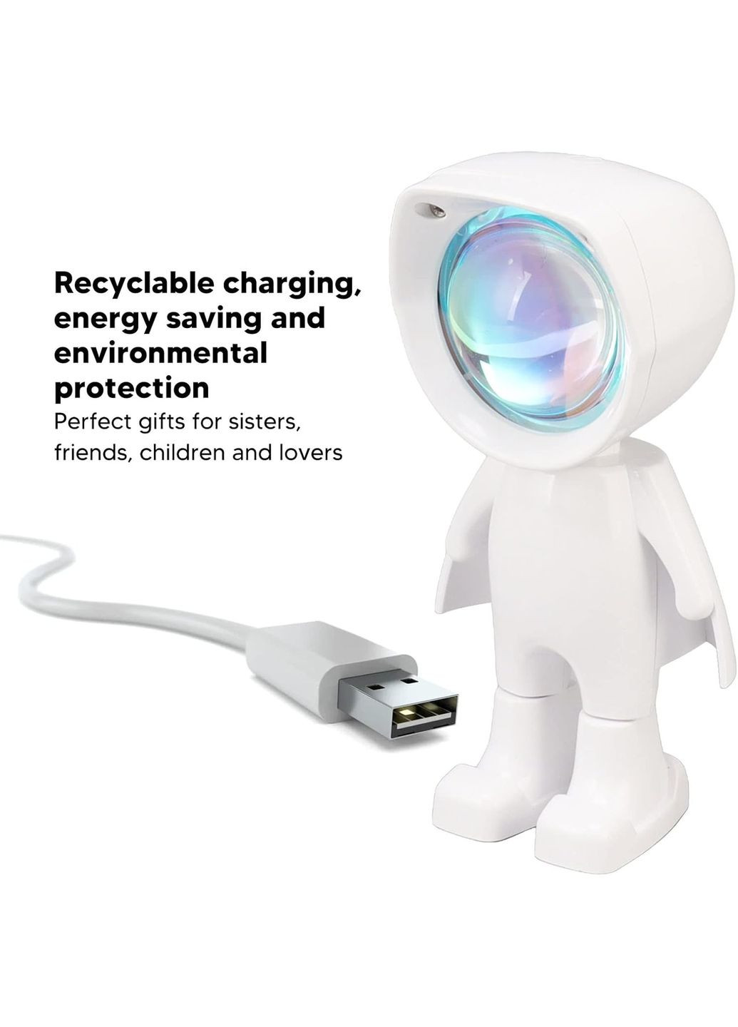 Аккумуляторный ночник-проектор заката NH-09, Sunset Lamp White VHG (334305062)