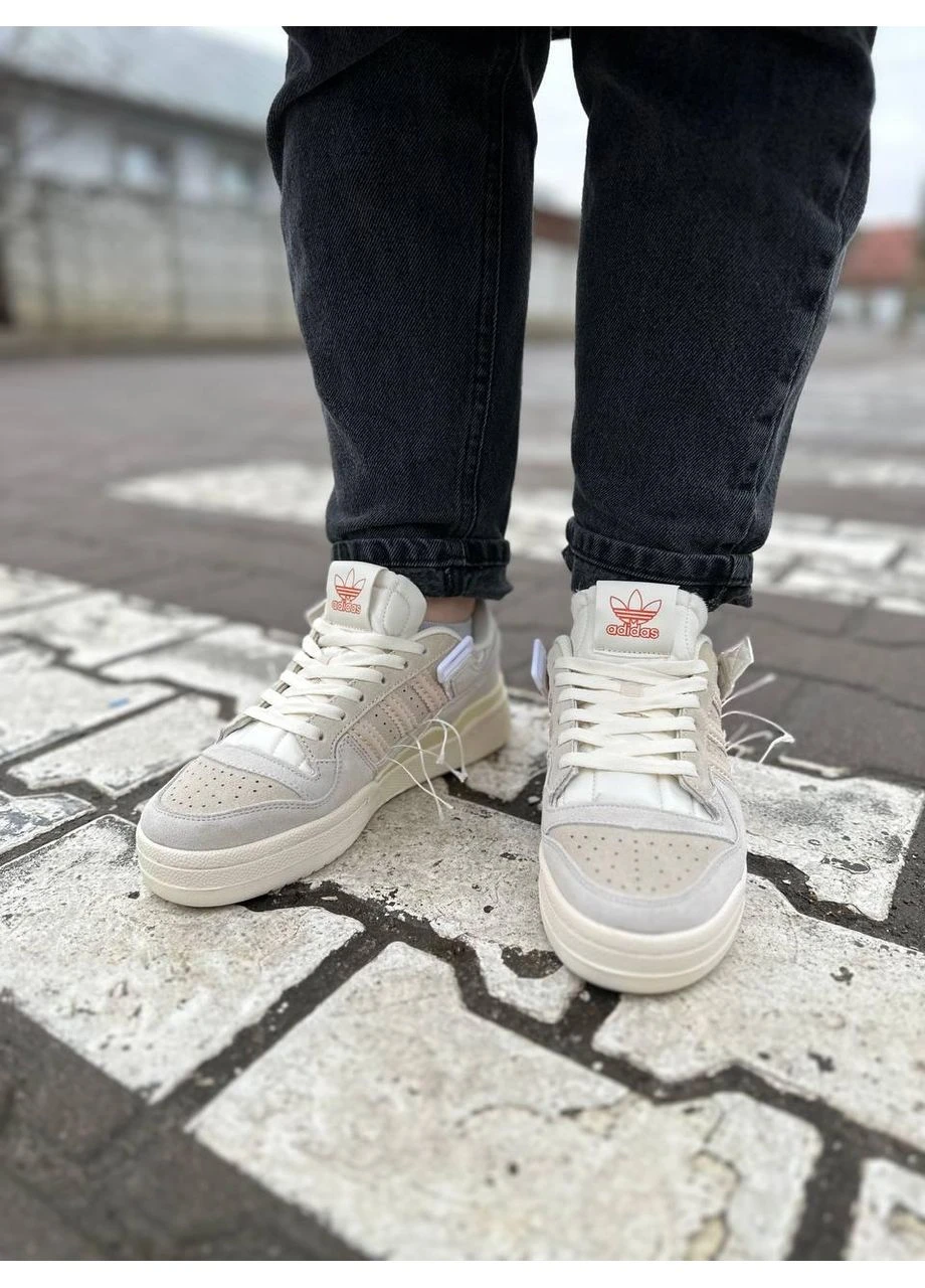 Бежеві літні кросівки adidas forum 84 low premium beige v2 адідас форум 84 No Brand