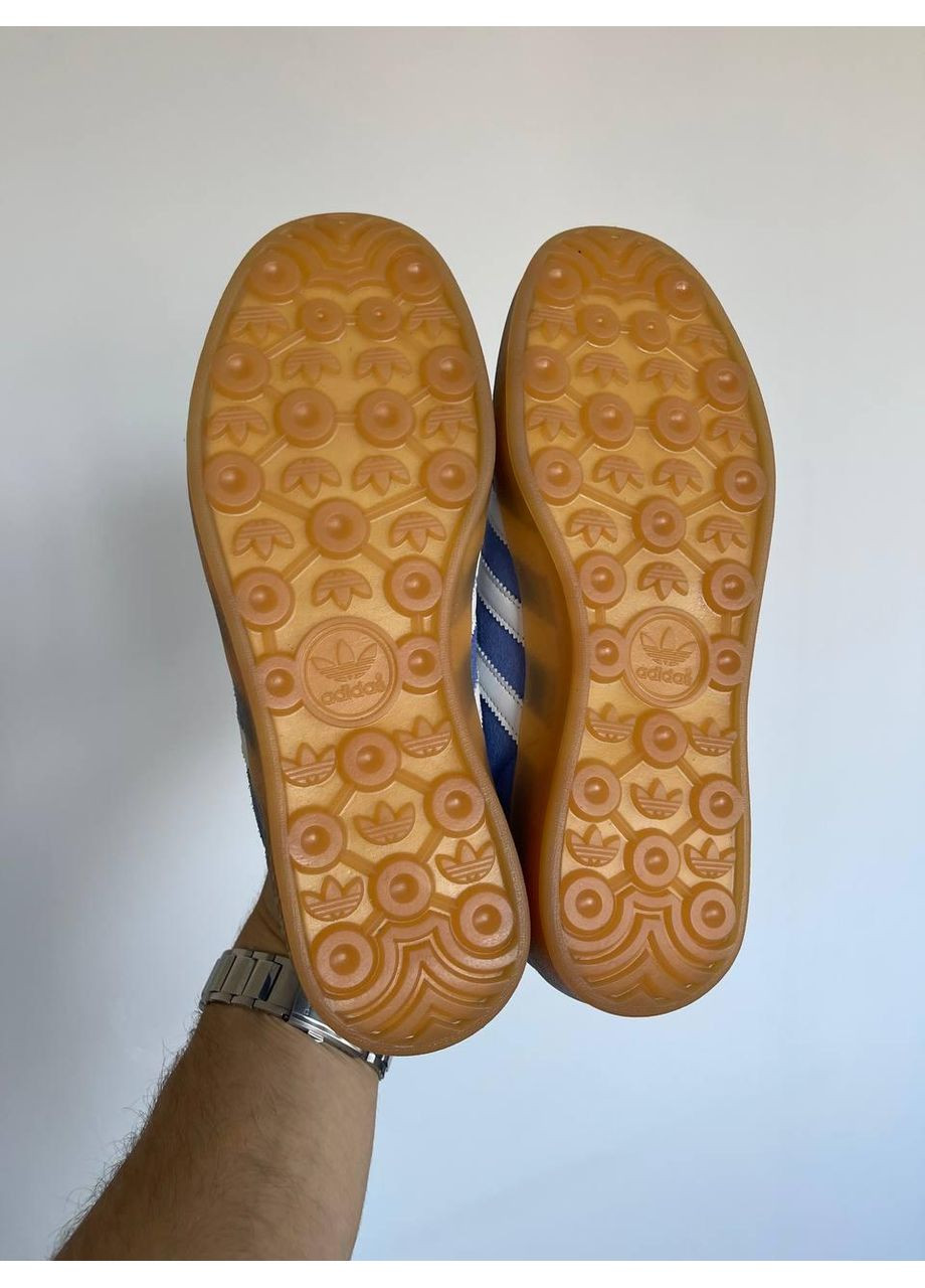Білі Осінні кросівки чоловічі adidas gazelle indior shoes blue адідас газель No Brand