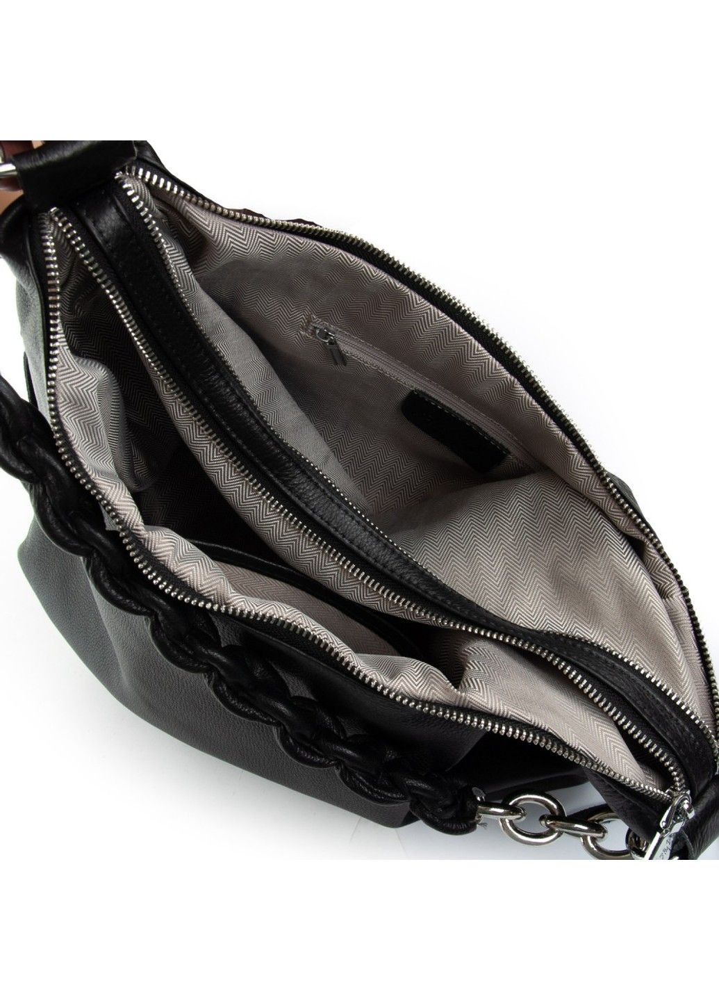 Женская кожаная сумка классическая 8087-9 black Alex Rai (302370549)